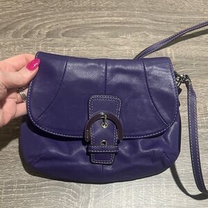 Coach Purple Leather Crossbody Bag